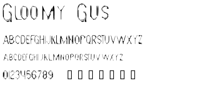 Gloomy Gus font